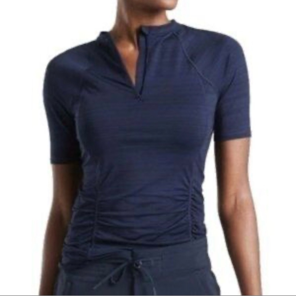 Navy blue Athleta workout top